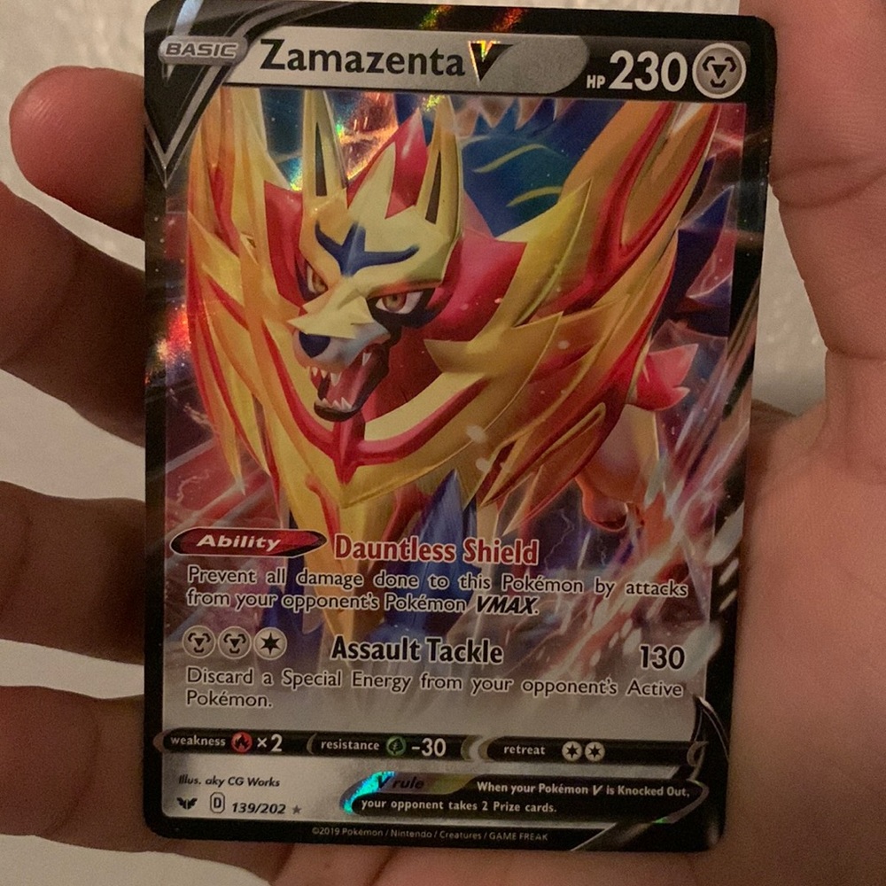 Authentic pokémon card, bought brand new, still brand new, Vmax zamazenta